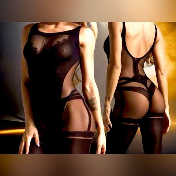 1 piece l Bodystocking l OS l Moderate-High stretch l Crotchless Backless l New - Picture 1 of 6